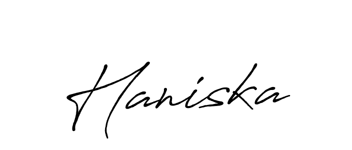 Also we have Haniska name is the best signature style. Create professional handwritten signature collection using Antro_Vectra_Bolder autograph style. Haniska signature style 7 images and pictures png