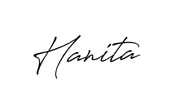 Design your own signature with our free online signature maker. With this signature software, you can create a handwritten (Antro_Vectra_Bolder) signature for name Hanita. Hanita signature style 7 images and pictures png