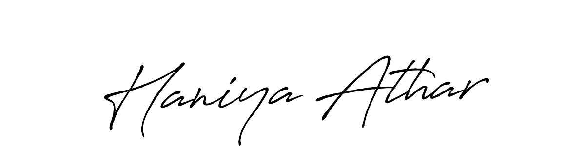 Similarly Antro_Vectra_Bolder is the best handwritten signature design. Signature creator online .You can use it as an online autograph creator for name Haniya Athar. Haniya Athar signature style 7 images and pictures png