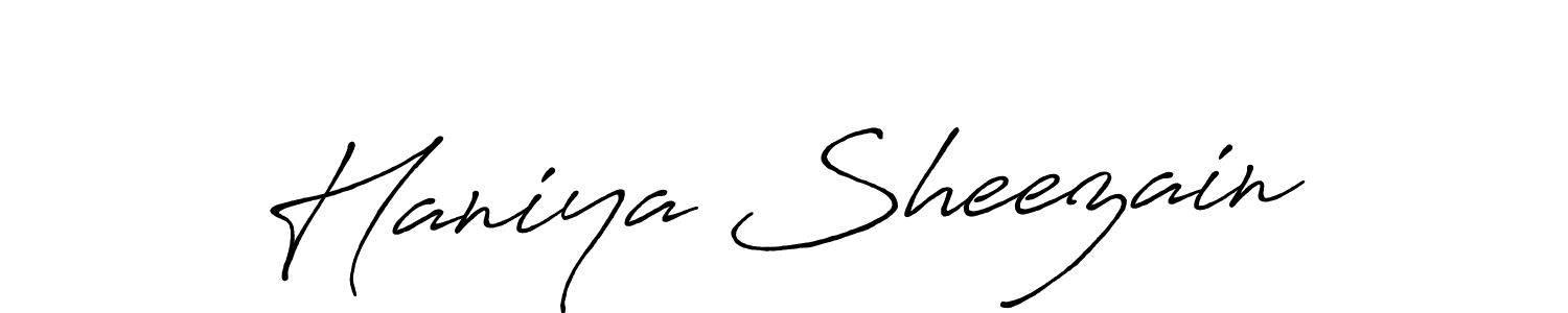 Also You can easily find your signature by using the search form. We will create Haniya Sheezain name handwritten signature images for you free of cost using Antro_Vectra_Bolder sign style. Haniya Sheezain signature style 7 images and pictures png
