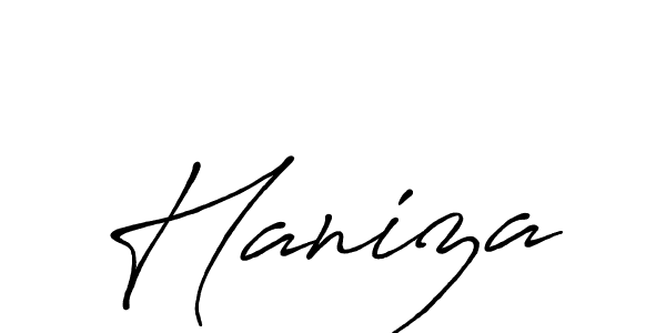 Create a beautiful signature design for name Haniza. With this signature (Antro_Vectra_Bolder) fonts, you can make a handwritten signature for free. Haniza signature style 7 images and pictures png