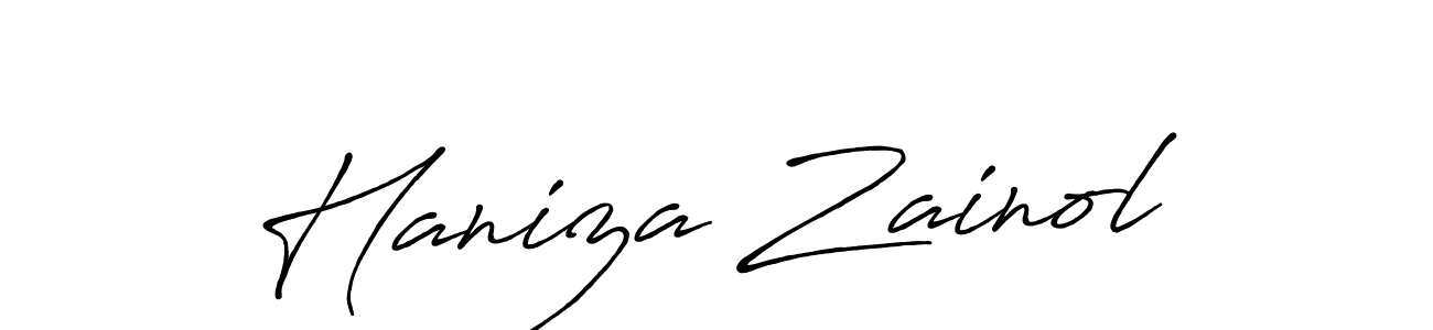 Similarly Antro_Vectra_Bolder is the best handwritten signature design. Signature creator online .You can use it as an online autograph creator for name Haniza Zainol. Haniza Zainol signature style 7 images and pictures png