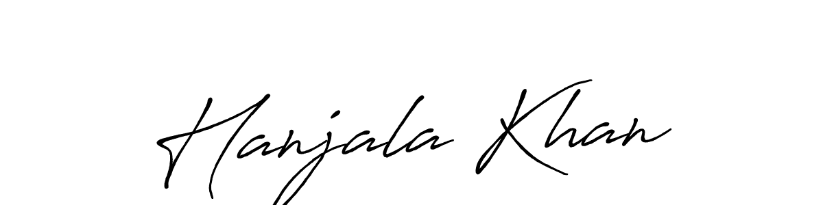 Create a beautiful signature design for name Hanjala Khan. With this signature (Antro_Vectra_Bolder) fonts, you can make a handwritten signature for free. Hanjala Khan signature style 7 images and pictures png