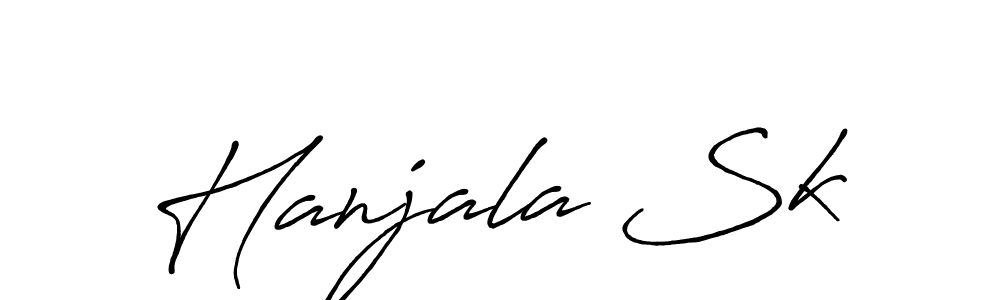 How to make Hanjala Sk name signature. Use Antro_Vectra_Bolder style for creating short signs online. This is the latest handwritten sign. Hanjala Sk signature style 7 images and pictures png