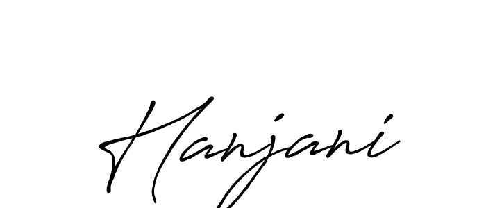 Make a beautiful signature design for name Hanjani. With this signature (Antro_Vectra_Bolder) style, you can create a handwritten signature for free. Hanjani signature style 7 images and pictures png