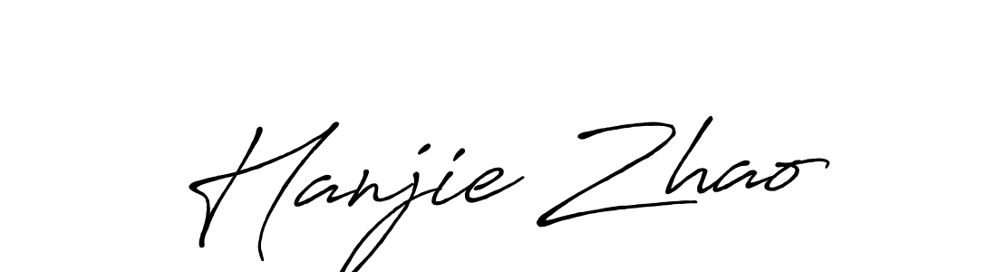 Hanjie Zhao stylish signature style. Best Handwritten Sign (Antro_Vectra_Bolder) for my name. Handwritten Signature Collection Ideas for my name Hanjie Zhao. Hanjie Zhao signature style 7 images and pictures png