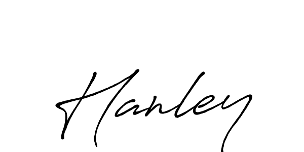 Design your own signature with our free online signature maker. With this signature software, you can create a handwritten (Antro_Vectra_Bolder) signature for name Hanley. Hanley signature style 7 images and pictures png
