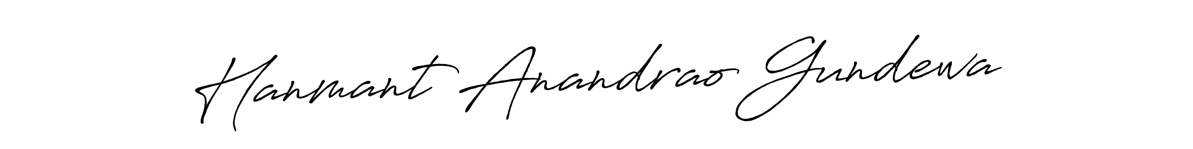 How to make Hanmant Anandrao Gundewa name signature. Use Antro_Vectra_Bolder style for creating short signs online. This is the latest handwritten sign. Hanmant Anandrao Gundewa signature style 7 images and pictures png