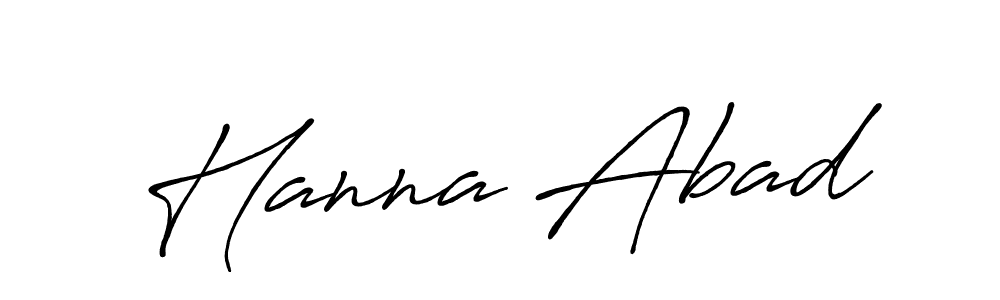 How to make Hanna Abad name signature. Use Antro_Vectra_Bolder style for creating short signs online. This is the latest handwritten sign. Hanna Abad signature style 7 images and pictures png