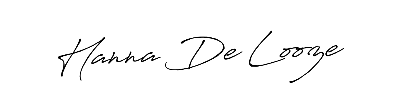 Also we have Hanna De Looze name is the best signature style. Create professional handwritten signature collection using Antro_Vectra_Bolder autograph style. Hanna De Looze signature style 7 images and pictures png