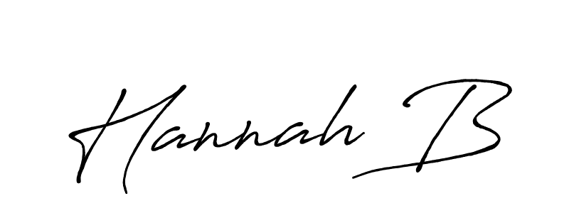 Also You can easily find your signature by using the search form. We will create Hannah B name handwritten signature images for you free of cost using Antro_Vectra_Bolder sign style. Hannah B signature style 7 images and pictures png