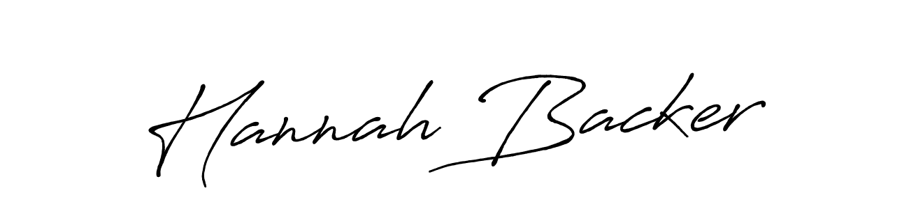 Make a beautiful signature design for name Hannah Backer. With this signature (Antro_Vectra_Bolder) style, you can create a handwritten signature for free. Hannah Backer signature style 7 images and pictures png