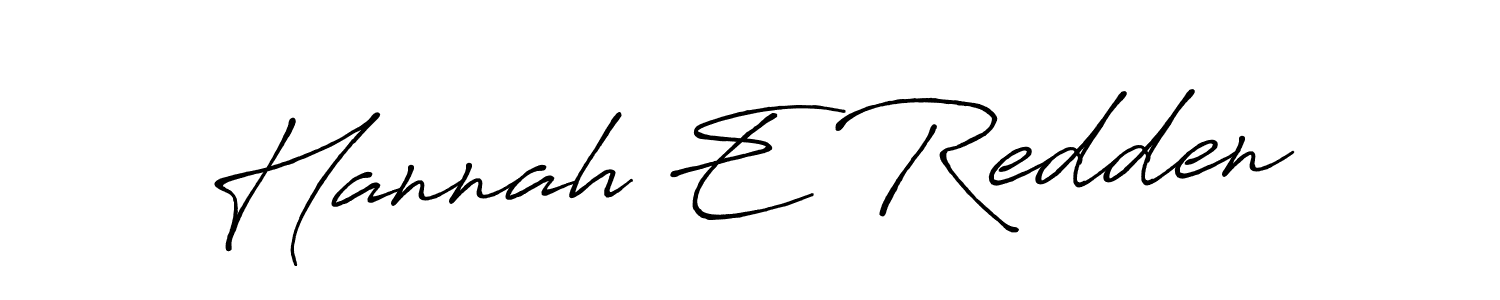 Design your own signature with our free online signature maker. With this signature software, you can create a handwritten (Antro_Vectra_Bolder) signature for name Hannah E Redden. Hannah E Redden signature style 7 images and pictures png