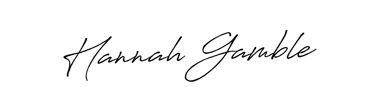 Also we have Hannah Gamble name is the best signature style. Create professional handwritten signature collection using Antro_Vectra_Bolder autograph style. Hannah Gamble signature style 7 images and pictures png
