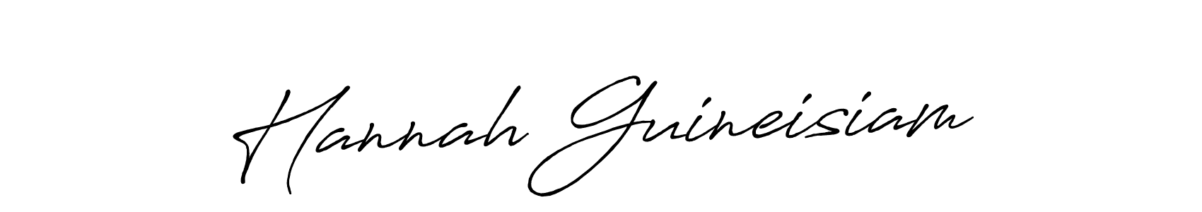 This is the best signature style for the Hannah Guineisiam name. Also you like these signature font (Antro_Vectra_Bolder). Mix name signature. Hannah Guineisiam signature style 7 images and pictures png