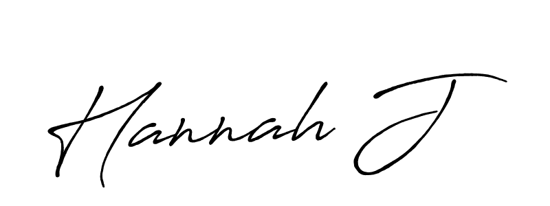 Use a signature maker to create a handwritten signature online. With this signature software, you can design (Antro_Vectra_Bolder) your own signature for name Hannah J. Hannah J signature style 7 images and pictures png