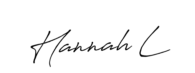 if you are searching for the best signature style for your name Hannah L. so please give up your signature search. here we have designed multiple signature styles  using Antro_Vectra_Bolder. Hannah L signature style 7 images and pictures png