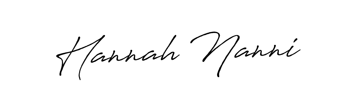 Use a signature maker to create a handwritten signature online. With this signature software, you can design (Antro_Vectra_Bolder) your own signature for name Hannah Nanni. Hannah Nanni signature style 7 images and pictures png