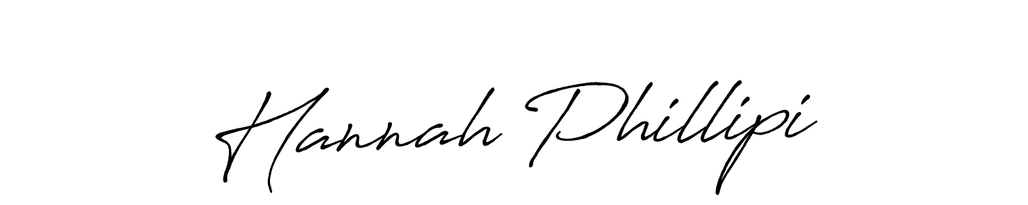 Make a beautiful signature design for name Hannah Phillipi. With this signature (Antro_Vectra_Bolder) style, you can create a handwritten signature for free. Hannah Phillipi signature style 7 images and pictures png