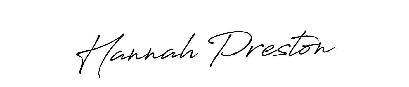 How to make Hannah Preston name signature. Use Antro_Vectra_Bolder style for creating short signs online. This is the latest handwritten sign. Hannah Preston signature style 7 images and pictures png