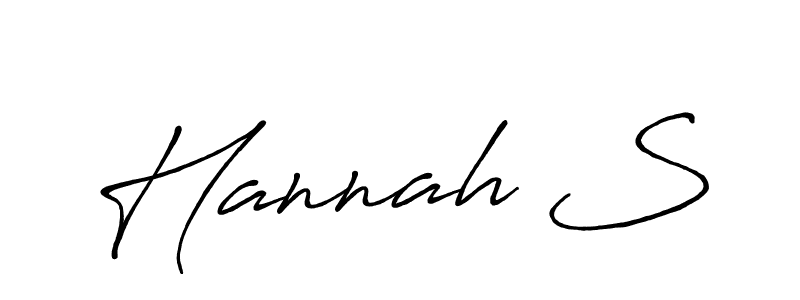 Make a beautiful signature design for name Hannah S. Use this online signature maker to create a handwritten signature for free. Hannah S signature style 7 images and pictures png