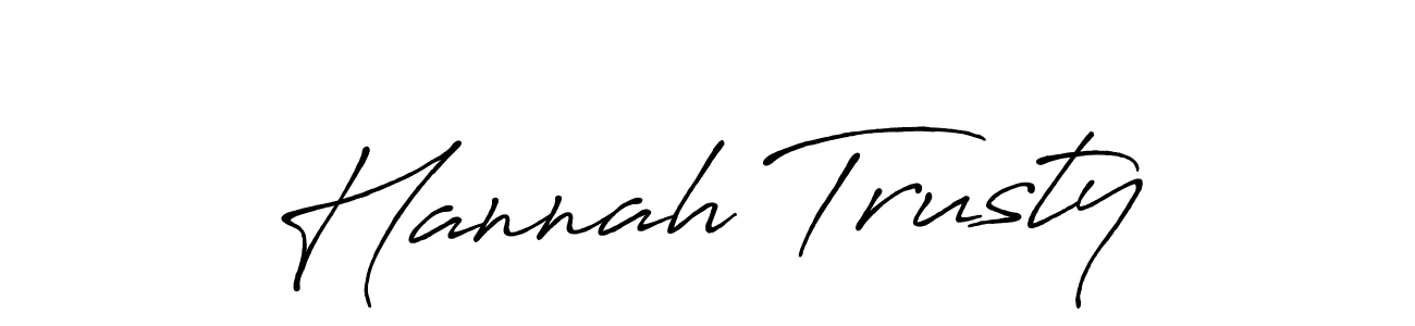 Make a beautiful signature design for name Hannah Trusty. Use this online signature maker to create a handwritten signature for free. Hannah Trusty signature style 7 images and pictures png