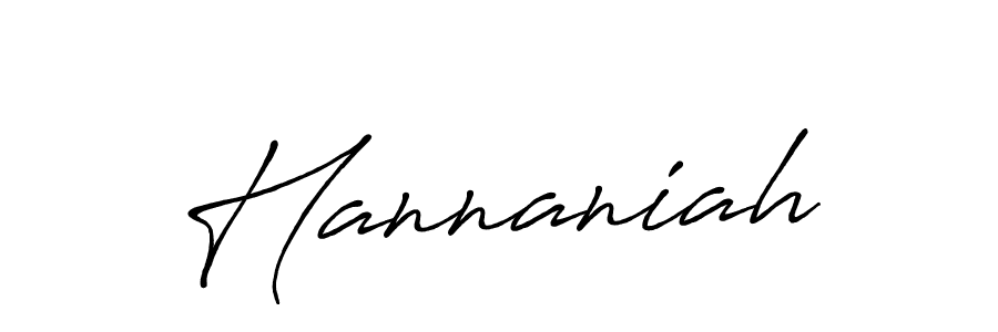 Create a beautiful signature design for name Hannaniah. With this signature (Antro_Vectra_Bolder) fonts, you can make a handwritten signature for free. Hannaniah signature style 7 images and pictures png