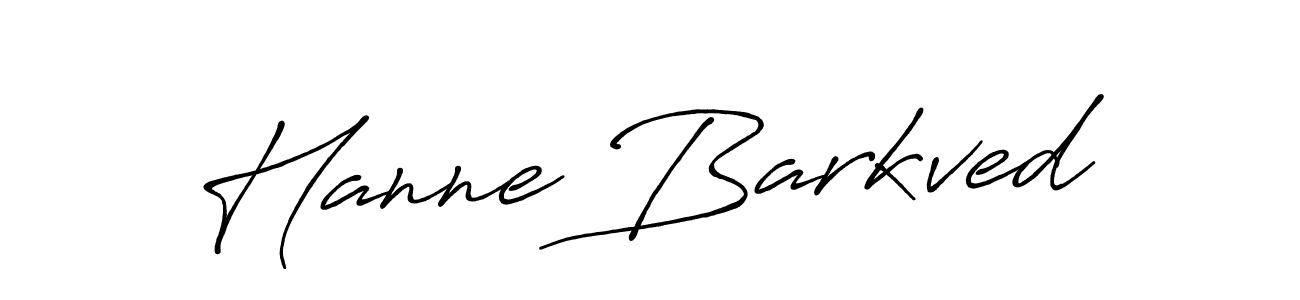 Create a beautiful signature design for name Hanne Barkved. With this signature (Antro_Vectra_Bolder) fonts, you can make a handwritten signature for free. Hanne Barkved signature style 7 images and pictures png