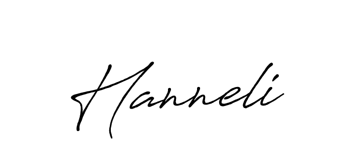 Create a beautiful signature design for name Hanneli. With this signature (Antro_Vectra_Bolder) fonts, you can make a handwritten signature for free. Hanneli signature style 7 images and pictures png