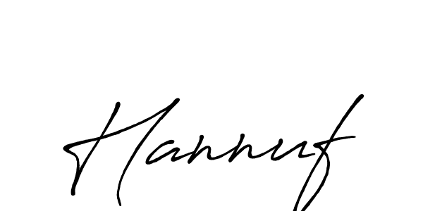 Make a beautiful signature design for name Hannuf. With this signature (Antro_Vectra_Bolder) style, you can create a handwritten signature for free. Hannuf signature style 7 images and pictures png