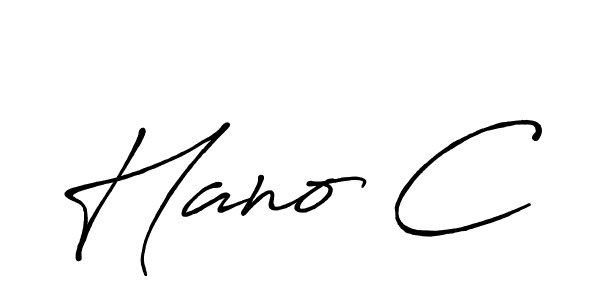 Design your own signature with our free online signature maker. With this signature software, you can create a handwritten (Antro_Vectra_Bolder) signature for name Hano C. Hano C signature style 7 images and pictures png