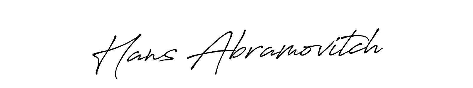 Hans Abramovitch stylish signature style. Best Handwritten Sign (Antro_Vectra_Bolder) for my name. Handwritten Signature Collection Ideas for my name Hans Abramovitch. Hans Abramovitch signature style 7 images and pictures png