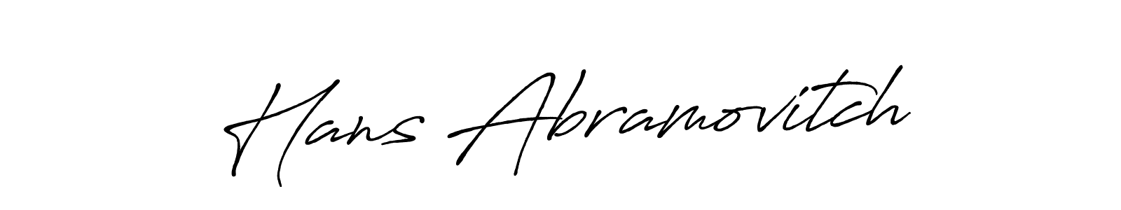 Hans Abramovitch stylish signature style. Best Handwritten Sign (Antro_Vectra_Bolder) for my name. Handwritten Signature Collection Ideas for my name Hans Abramovitch. Hans Abramovitch signature style 7 images and pictures png