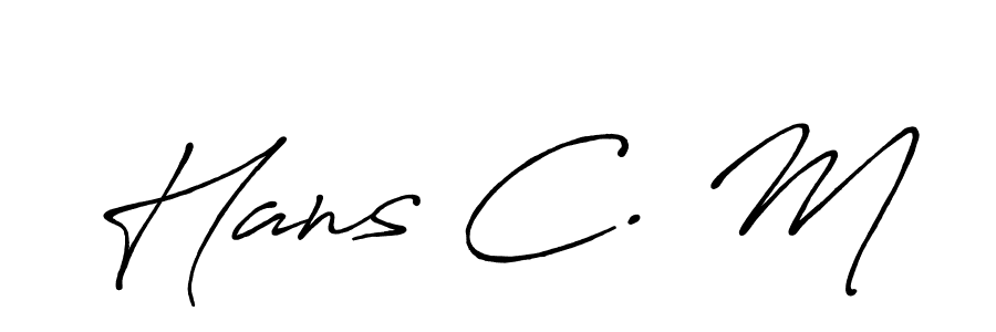 Similarly Antro_Vectra_Bolder is the best handwritten signature design. Signature creator online .You can use it as an online autograph creator for name Hans C. M. Hans C. M signature style 7 images and pictures png