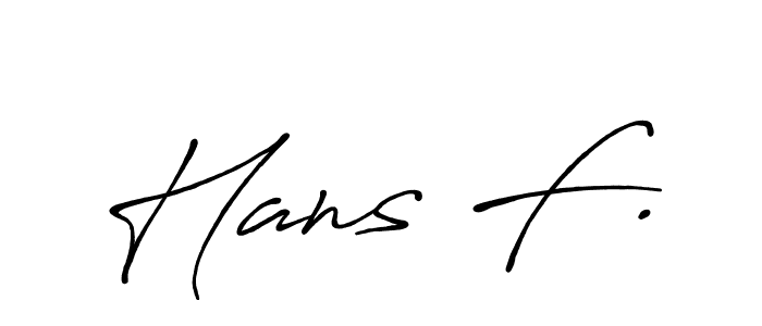 Create a beautiful signature design for name Hans F.. With this signature (Antro_Vectra_Bolder) fonts, you can make a handwritten signature for free. Hans F. signature style 7 images and pictures png
