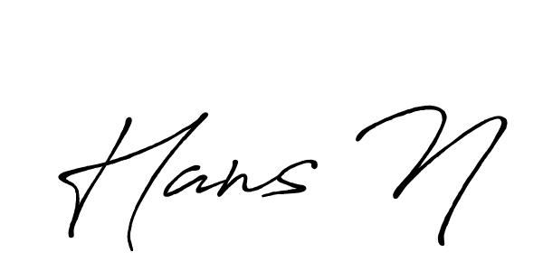 How to make Hans N name signature. Use Antro_Vectra_Bolder style for creating short signs online. This is the latest handwritten sign. Hans N signature style 7 images and pictures png