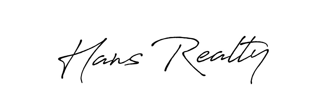 Antro_Vectra_Bolder is a professional signature style that is perfect for those who want to add a touch of class to their signature. It is also a great choice for those who want to make their signature more unique. Get Hans Realty name to fancy signature for free. Hans Realty signature style 7 images and pictures png