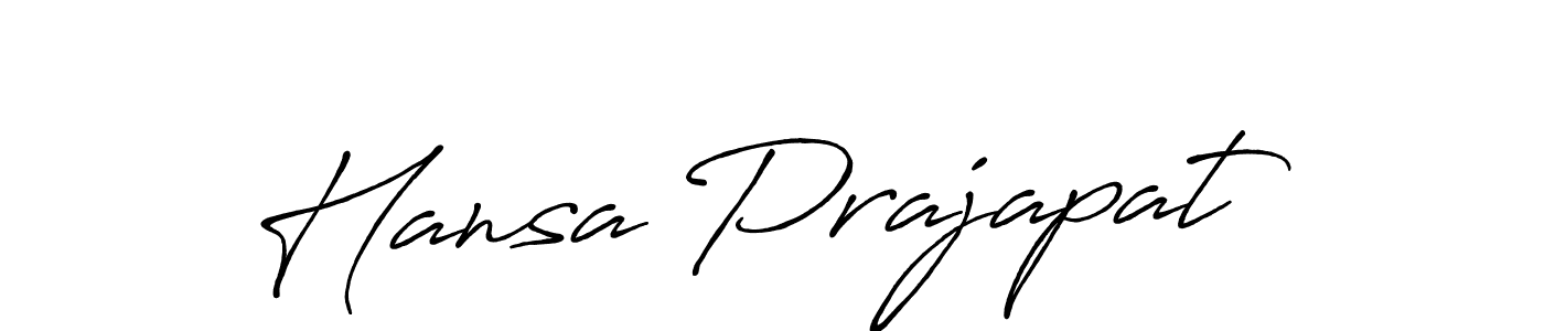 Make a beautiful signature design for name Hansa Prajapat. With this signature (Antro_Vectra_Bolder) style, you can create a handwritten signature for free. Hansa Prajapat signature style 7 images and pictures png