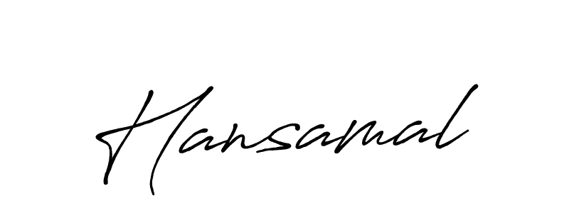 Hansamal stylish signature style. Best Handwritten Sign (Antro_Vectra_Bolder) for my name. Handwritten Signature Collection Ideas for my name Hansamal. Hansamal signature style 7 images and pictures png