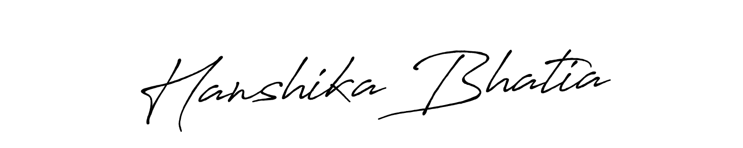 Make a short Hanshika Bhatia signature style. Manage your documents anywhere anytime using Antro_Vectra_Bolder. Create and add eSignatures, submit forms, share and send files easily. Hanshika Bhatia signature style 7 images and pictures png