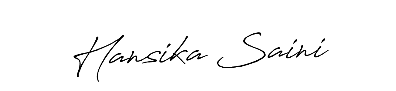 The best way (Antro_Vectra_Bolder) to make a short signature is to pick only two or three words in your name. The name Hansika Saini include a total of six letters. For converting this name. Hansika Saini signature style 7 images and pictures png