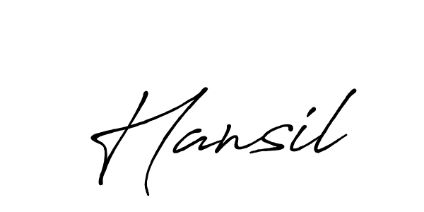 Also we have Hansil name is the best signature style. Create professional handwritten signature collection using Antro_Vectra_Bolder autograph style. Hansil signature style 7 images and pictures png