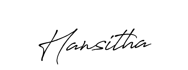 How to make Hansitha signature? Antro_Vectra_Bolder is a professional autograph style. Create handwritten signature for Hansitha name. Hansitha signature style 7 images and pictures png