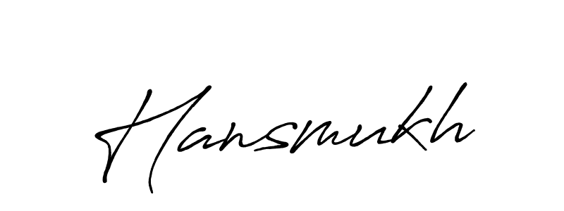 Design your own signature with our free online signature maker. With this signature software, you can create a handwritten (Antro_Vectra_Bolder) signature for name Hansmukh. Hansmukh signature style 7 images and pictures png