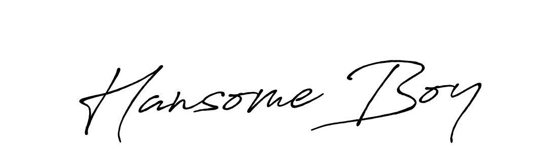 Design your own signature with our free online signature maker. With this signature software, you can create a handwritten (Antro_Vectra_Bolder) signature for name Hansome Boy. Hansome Boy signature style 7 images and pictures png