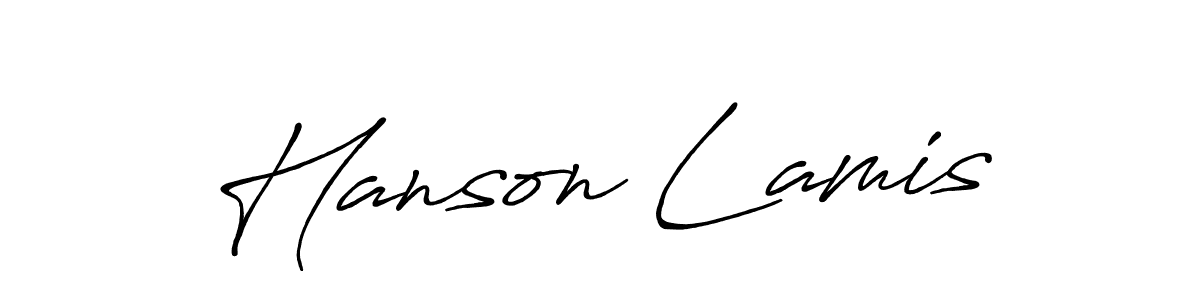 Design your own signature with our free online signature maker. With this signature software, you can create a handwritten (Antro_Vectra_Bolder) signature for name Hanson Lamis. Hanson Lamis signature style 7 images and pictures png