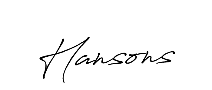 Create a beautiful signature design for name Hansons. With this signature (Antro_Vectra_Bolder) fonts, you can make a handwritten signature for free. Hansons signature style 7 images and pictures png