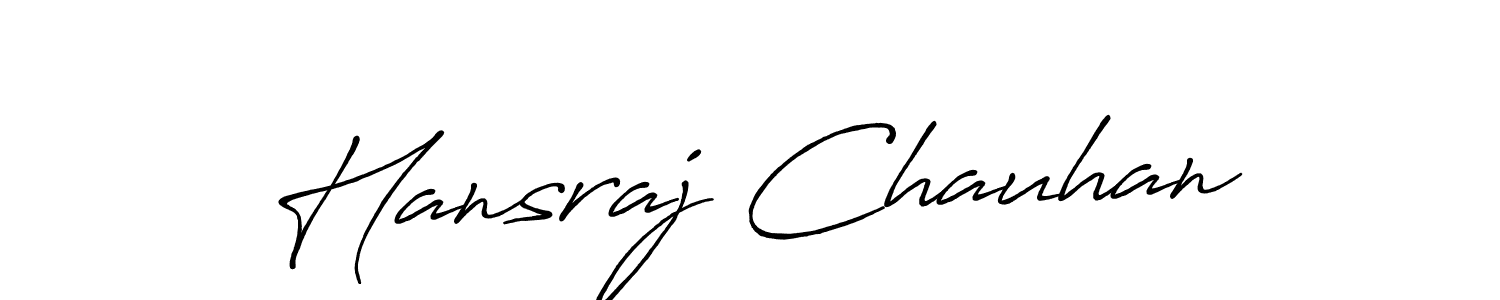Also we have Hansraj Chauhan name is the best signature style. Create professional handwritten signature collection using Antro_Vectra_Bolder autograph style. Hansraj Chauhan signature style 7 images and pictures png