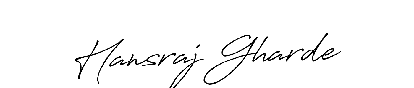 Antro_Vectra_Bolder is a professional signature style that is perfect for those who want to add a touch of class to their signature. It is also a great choice for those who want to make their signature more unique. Get Hansraj Gharde name to fancy signature for free. Hansraj Gharde signature style 7 images and pictures png