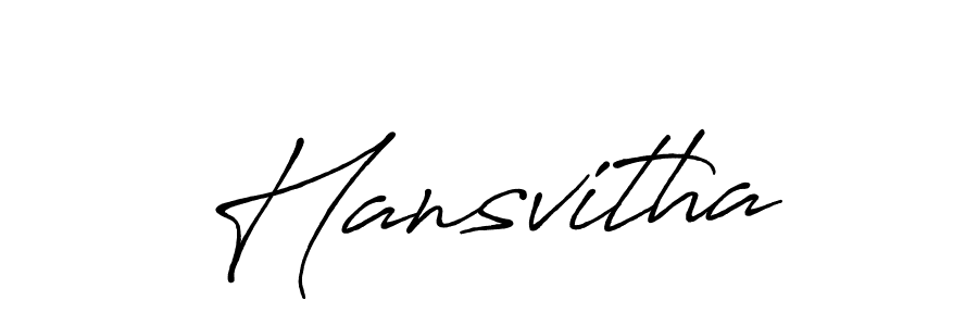 Make a beautiful signature design for name Hansvitha. With this signature (Antro_Vectra_Bolder) style, you can create a handwritten signature for free. Hansvitha signature style 7 images and pictures png